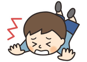 子供が転んだ